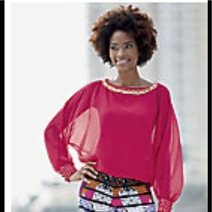 Ashro blouse and flared pants at the knee!